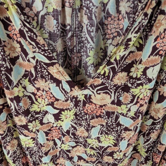 Ava & Viv Long Sleeve Floral Peasant Blouse 2X - Picture 4 of 7